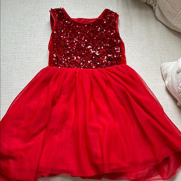 Cat & Jack Red Sequin Embellished Maxi Dress - Picture 1 of 1